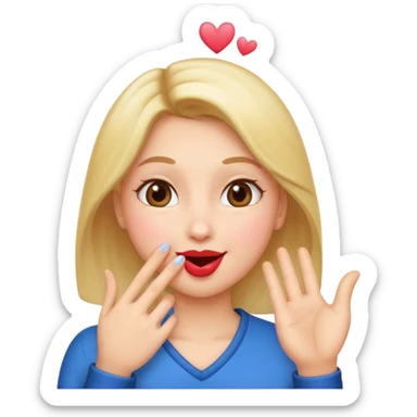 Blow kiss funny sticker