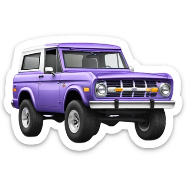 Lavender ford bronco sticker