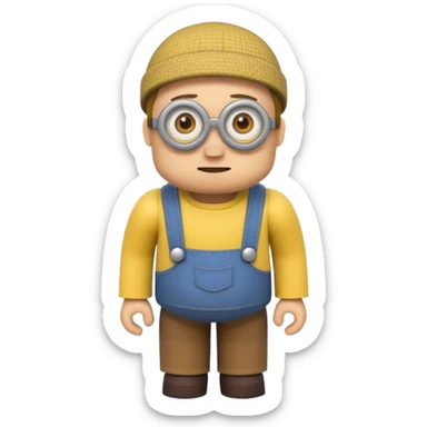 minion as a minecraft villager sticker
