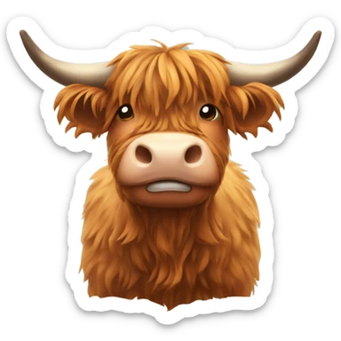 Highland cow sticker