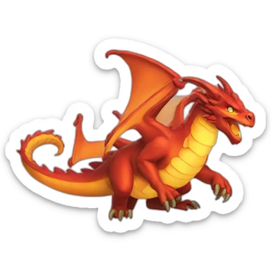 Fire dragón sticker