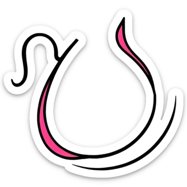 Graffiti style with the name حسیب in bold, colorful Arabic letters sticker