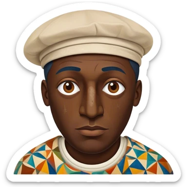 Cinematic Realistic Pablo Picasso Portrait Emoji, depicted as a visionary artist with abstract expressive features and a creative aura, rendered with rich textures and dynamic artistic lighting that captures his revolutionary spirit. sticker