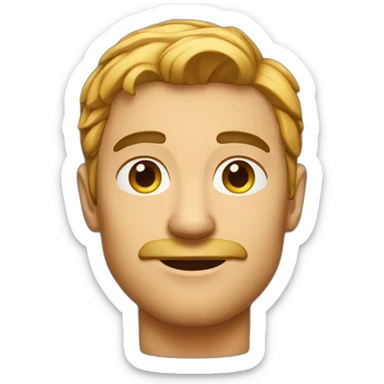 man with really good jawline sticker