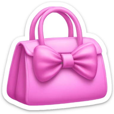 Handbag with a bow sticker