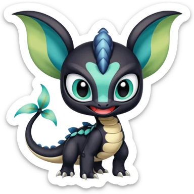 Colorful Realistic Exotic Meloetta-Venom-Stitch-Toothless-Fakémon-creature-hybrid sticker