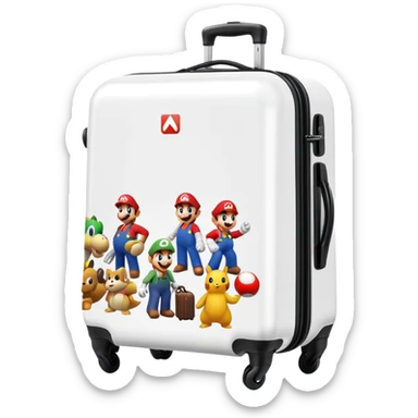 nintendo luggage  sticker