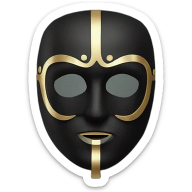man dark hacker venetian mask sticker
