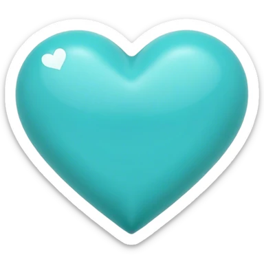 Turquoise heart sticker