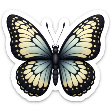 Borboleta preta sticker