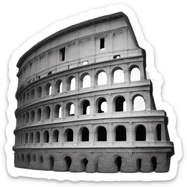 Colosseum black and white sticker