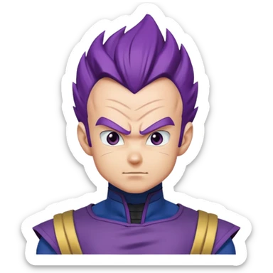 Vegeta ultra ego with purple hair sticker