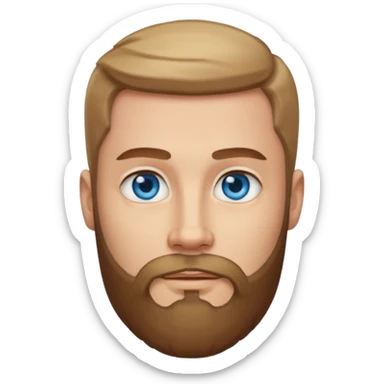 About me male handsome beard  sticker