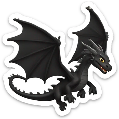 black dragons flying out of book sticker
