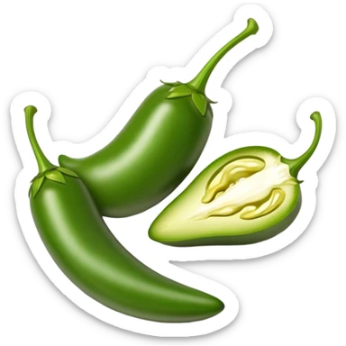 Chile serrano verde sticker