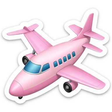 Light pink plane sticker