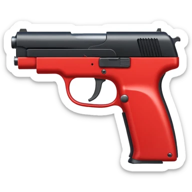 a red square with ur pist in the middle of the square sticker