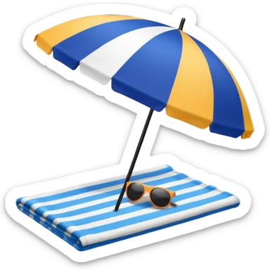 
beach vacation equipment sticker