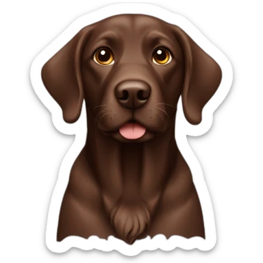 Chocolate brown Labrador with dreadlocks sticker