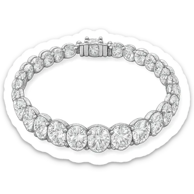 white gemstone bracelet sticker