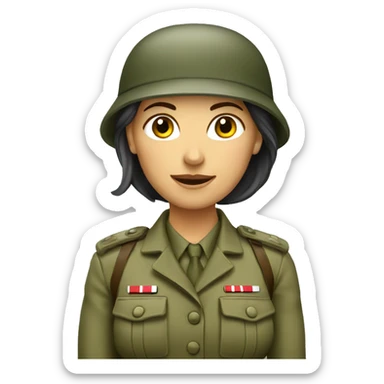 woman army swiss sticker