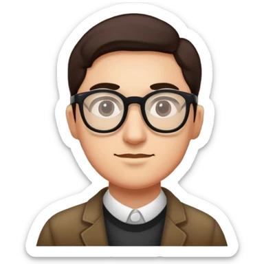 a person visiting a museum with a museum building in the background sticker