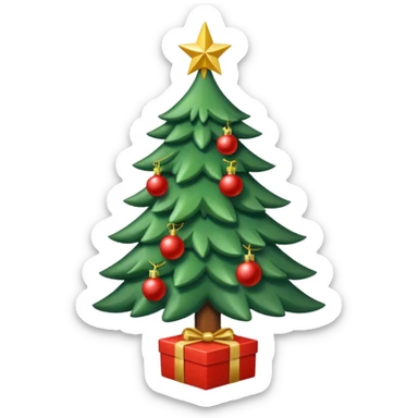 Christas tree, or gift sticker