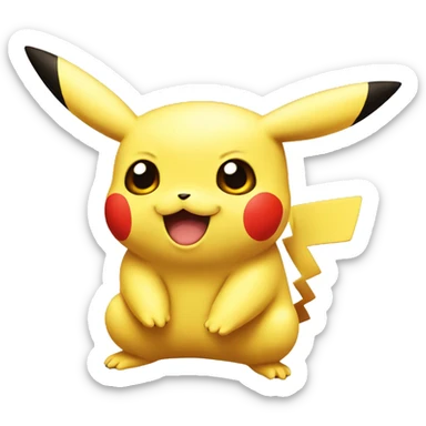 pikachu red sticker