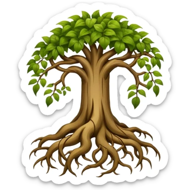 Simple sparse Plant roots sticker