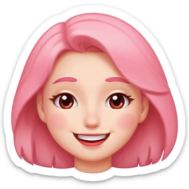 blushing and flirting sticker