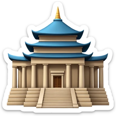 Make a building emoji of the temple on Epstein’s Island sticker