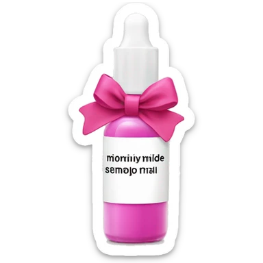 Ordinary nicinimide serum with a tiny pink bow on it  sticker