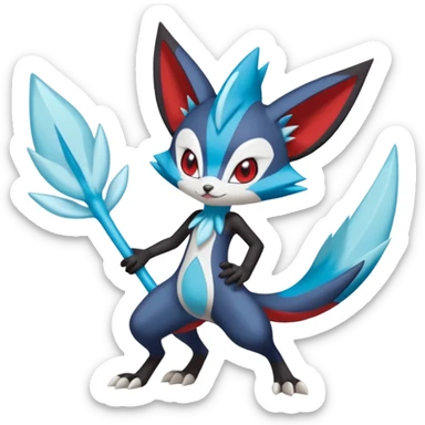 Meloetta-Weavile-Sneasel-Pokémon-Fakémon-fusion-hybrid-creature sticker