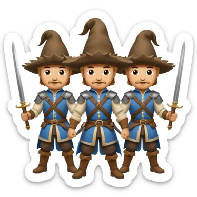 3 musketeers sticker