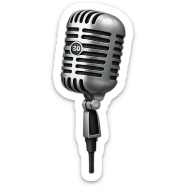 Microfono con una cruz sticker
