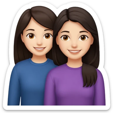 two--girls-best-friends-darkhair-darkhair sticker