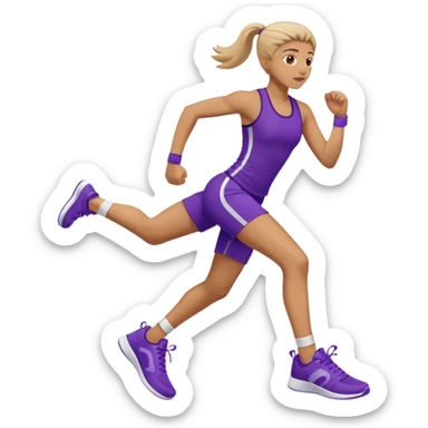 purple sneakers aerobic sticker