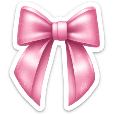 Sparkly Baby pink bow sticker
