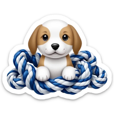 A rope toy for dogs  sticker