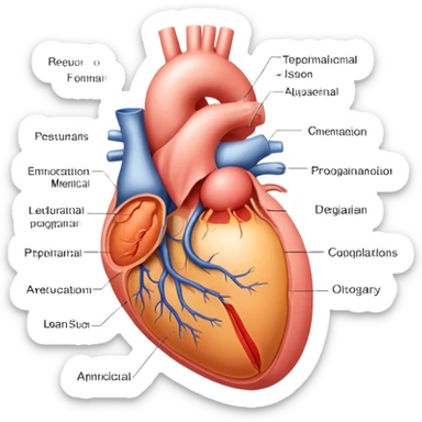 educational medical diagram of male reproductive organ sticker
