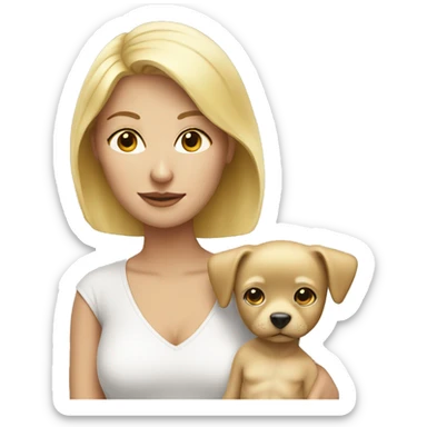 blond mother with one blond chi sticker