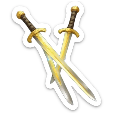 two-swords-with-sparkles sticker