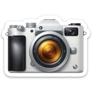 Mirrorless white camera
 sticker