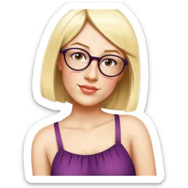 woman, wearing a dress sticker