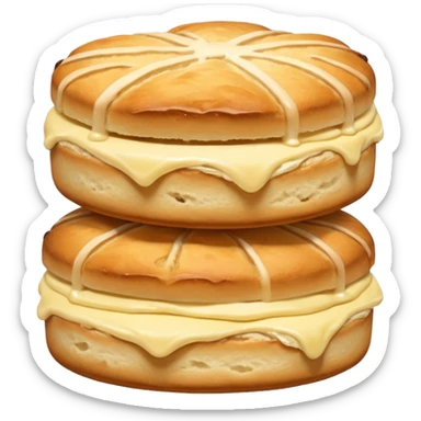 just one  - not layered with anything scones sticker