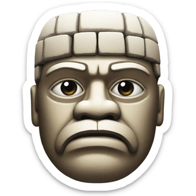 wide adobe olmec head sticker