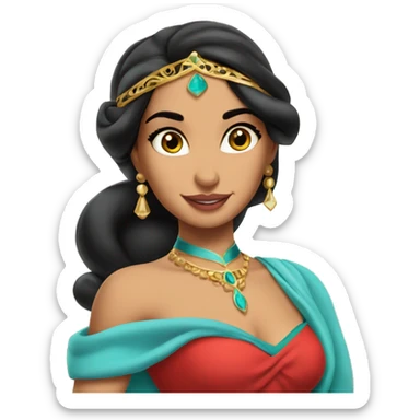 Princess jasmine from Aladdin Disney wearing red outfit  sticker