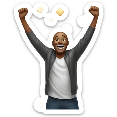 happy guy throwing up honey  sticker