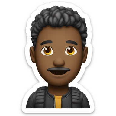 Homme avec une doudoune  sticker