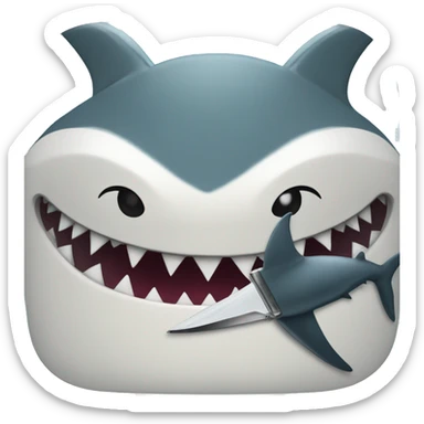 Shark with a razor sticker